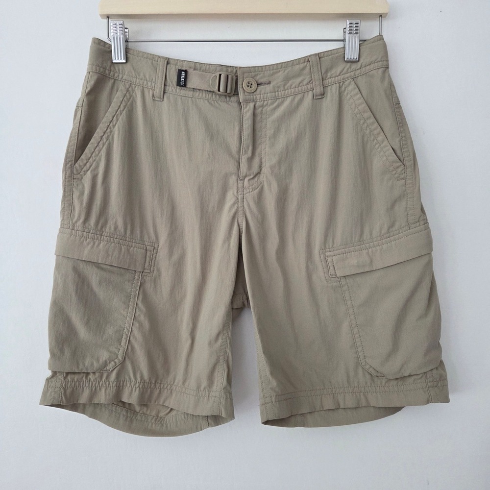 REI‎ Co-op Sahara Cargo Shorts Tan Relaxed Hiking Outdoor Women 4